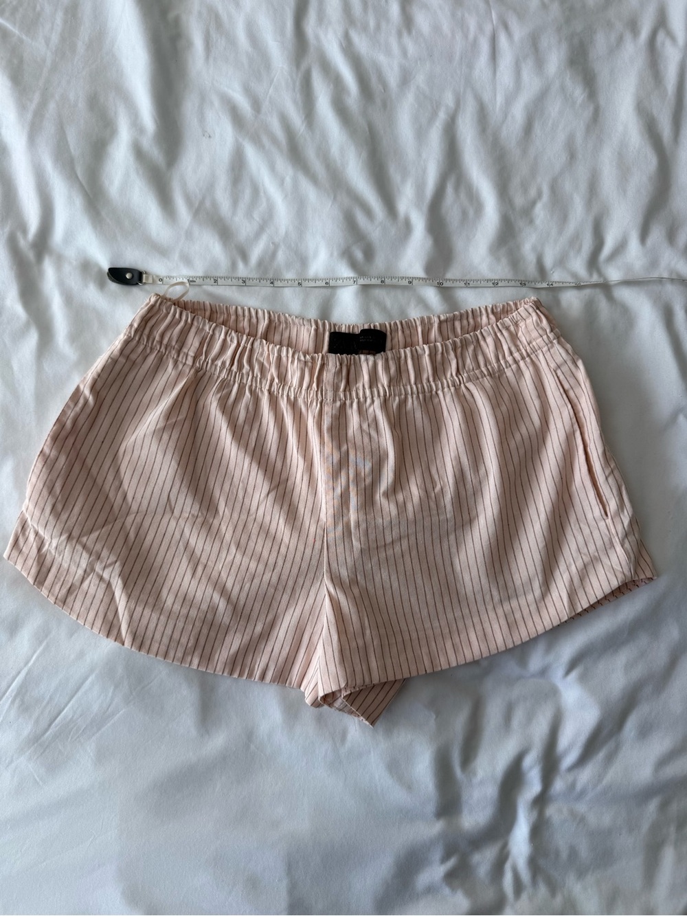 Zara Pink Pinstripe Lounge Shorts